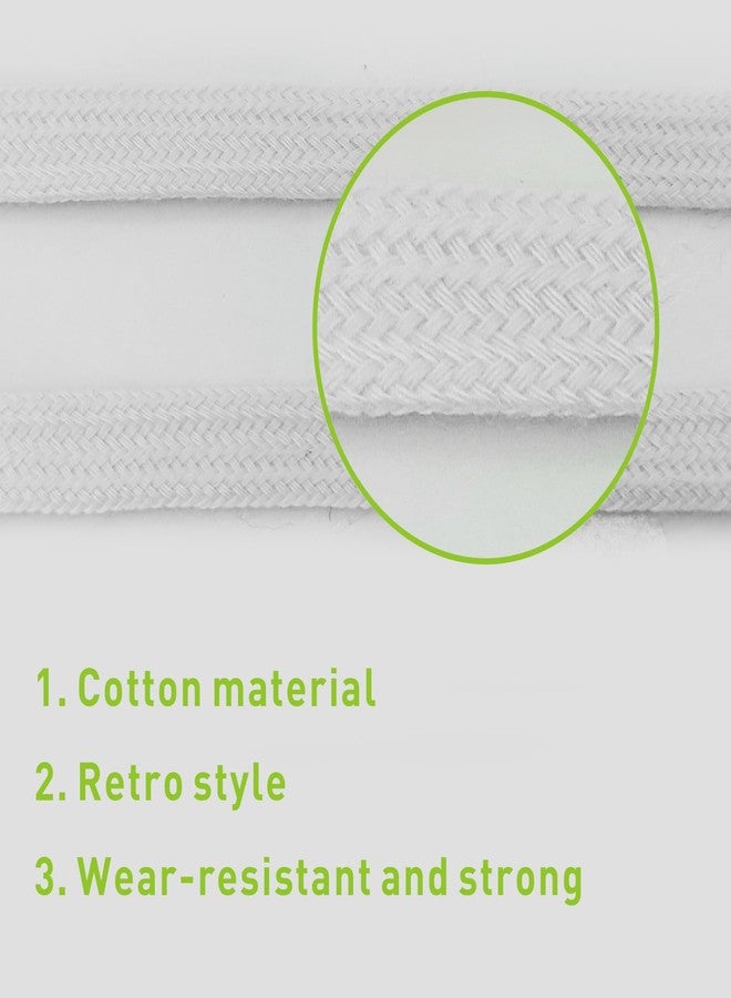 UamGlsob 15MM Cotton Shoelaces for Puma Suede Sneakers, 5/8" Flat Wide Athletic Shoe Laces Replacement Strings for Skate, White, 54"/140cm - Image 2