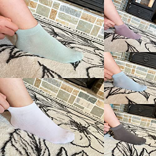 SERISIMPLE Women Viscose Bamboo Ankle Socks Low Cut Thin Sock Lightweight Pastal Color Soft Sock 5 Pairs(Assorted3, Medium) - Image 4