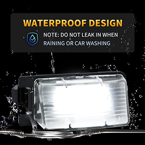 DERMOKA LED License Plate Light For Nissan 350Z 370Z GT-R Versa Cube Leaf & Infiniti G25 G35 G37 Q40 Q60 Tag Lamp Assembly, 6000K White 2PCS - Image 4