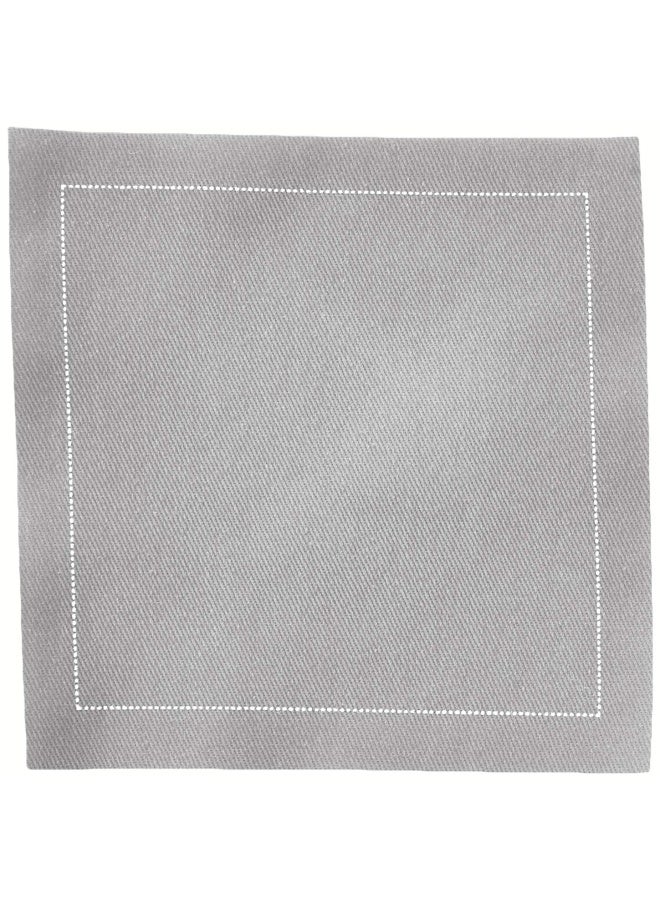 FIVE STAR NAPKINS مناديل مميزة 100% قطن مناديل كوكتيل 50 عبوة 45 × 45 رمادي - Image 2
