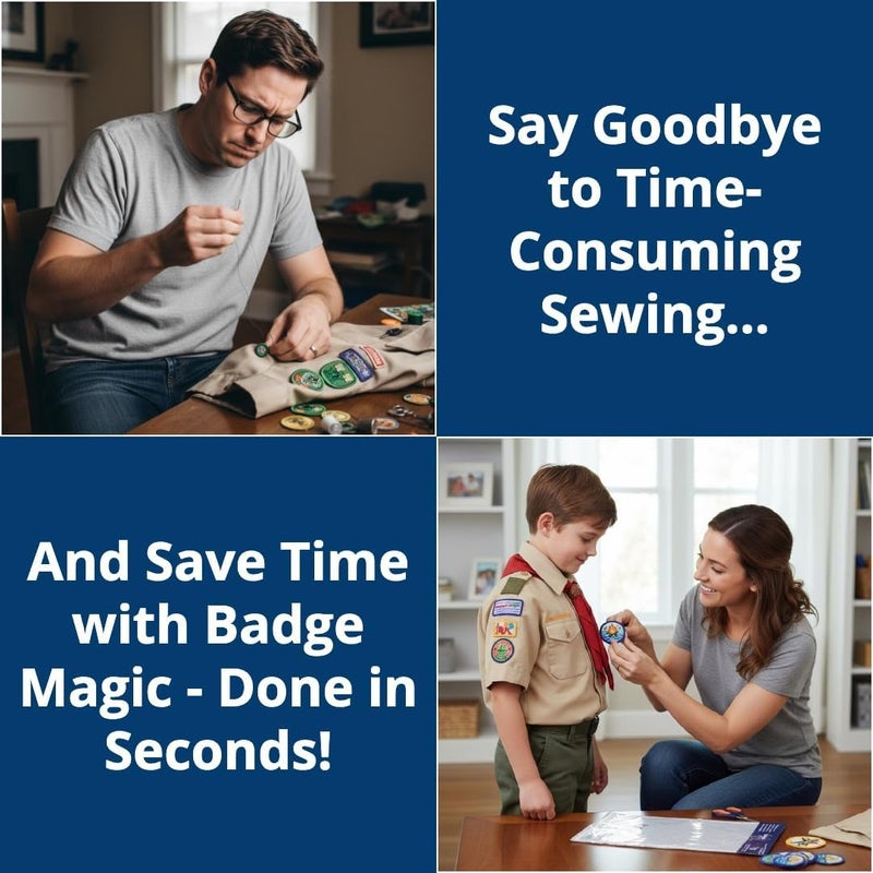 Badge Magic Patch Adhesive – No Sew, No Iron Double-Sided Fabric Tape for Patches & Badges – DIY Solution for Uniforms, Vests, Backpacks – Washer Safe, Made in USA - Image 5