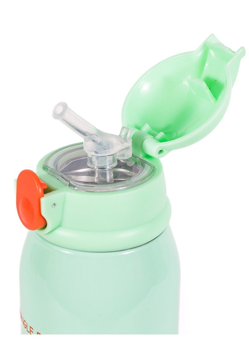 Milk & Moo MILK&MOO Jungle Friends Steel Kids Water Bottle with Bag, Leakproof, BPA Free, Eco Friendly, Fun and Colorful Design, for School - Travel - Outdoor Adventures, 550 ml - 18.5 oz  - Image 5