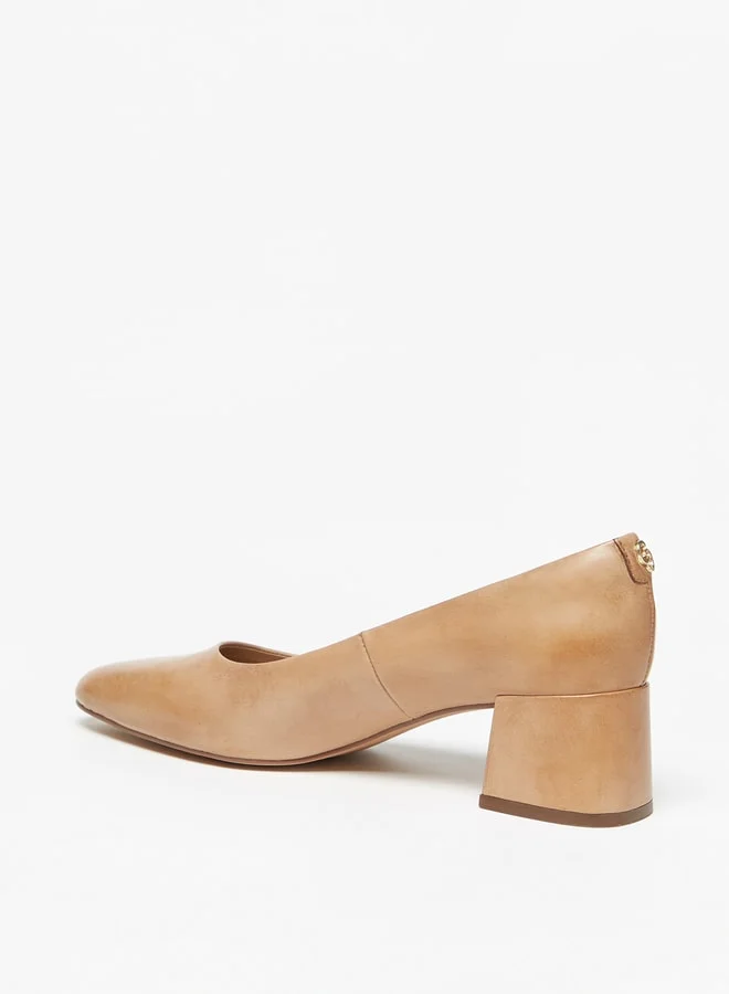 Celeste Women'S Solid Slip-On Shoes With Block Heels
