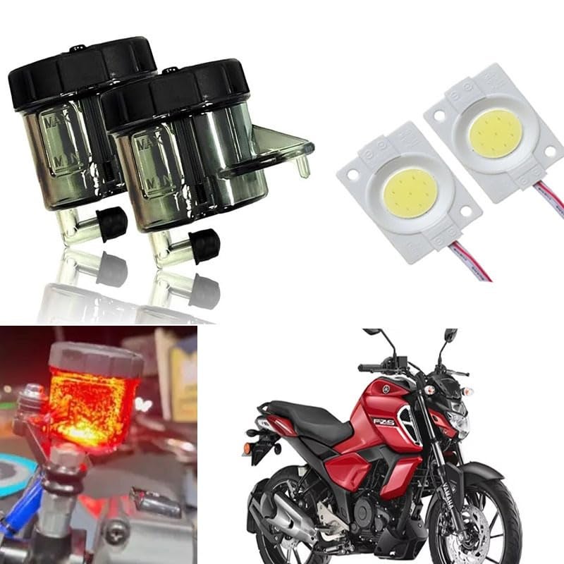 MUTTFY Motorcycle LED Tail Light and Turn Signal Combo Set, Red, with COB LED Modules (BLACK) - Image 2
