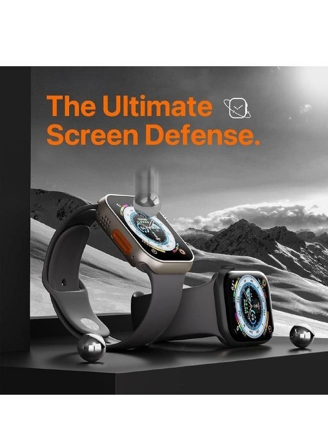 Compatible for Apple Watch Series 7/8/9 45mm Hard Case with Tempered Glass Screen Protector, Unique Design Hard PC Waterproof Case Cover, Bumper Full Coverage Accessories for iWatch 7/8/9 45mm - Image 2