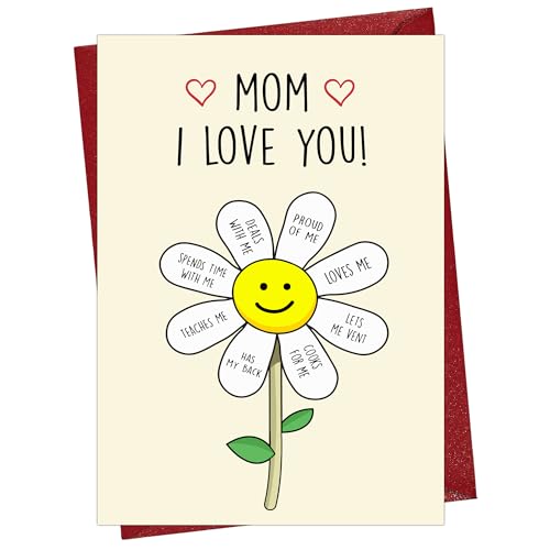 Cheerin Greeting Card with Envelope - Sweetest Day Card for Her - Romantic Birthday Card - Appreciation Card for Mom, Grandmas - Image 1