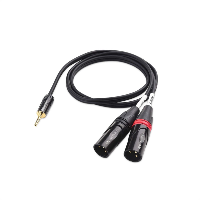 Cable Matters 3.5mm 1/8 Inch TRS to 2 XLR Cable 3 ft, Male to Male Aux to Dual XLR Breakout Cable - Image 2