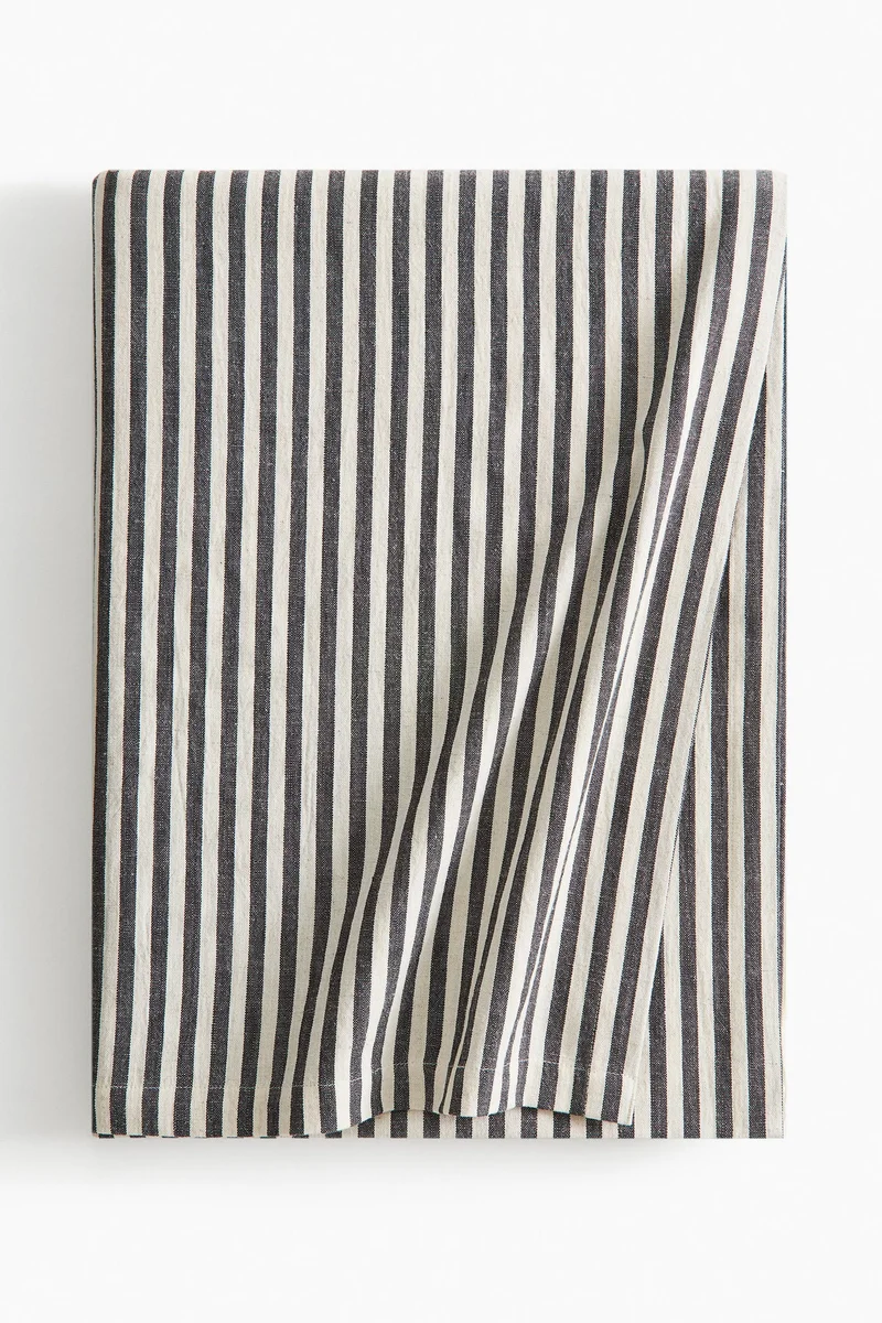 H&M Striped cotton tablecloth