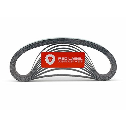Red Label Abrasives 1/2 X 18 Inch 60 Grit Zirconia Air File Sanding Belts, 10 Pack - Image 2