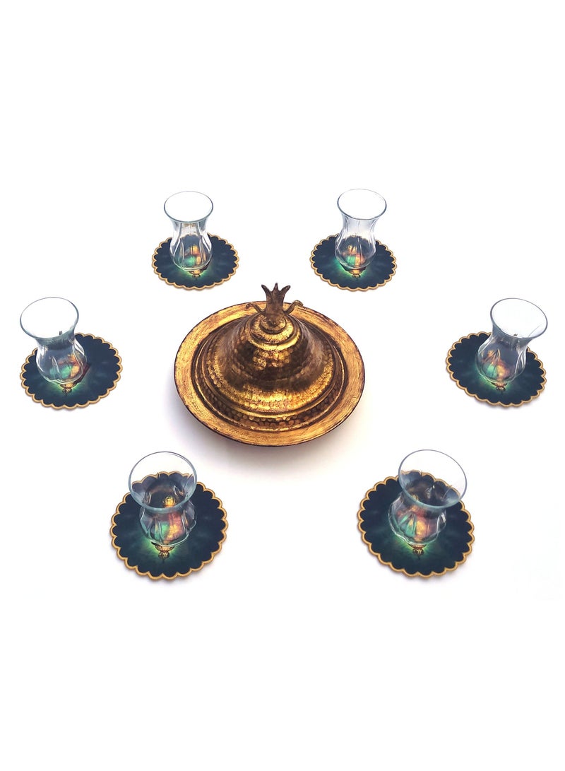 Alwan Ramadan Kareem Fabric Coaster Set of 6 - Image 3