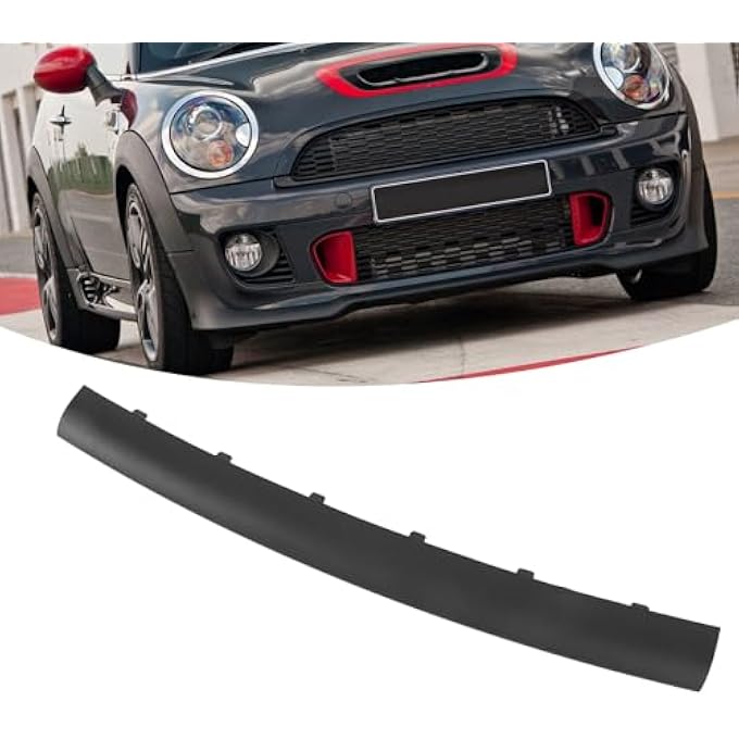 Sunisfa Front Bumper Lower Spoiler 51117283372 Black Front Bumper Lower Center Air Deflector Spoiler Trim Replacement for R55 R56 R57 R58 R59 LCI JCW - Image 5