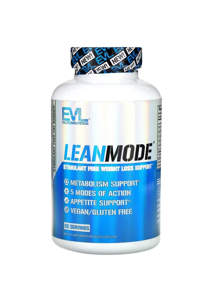 EVLUTION NUTRITION LeanMode Stimulant Free Weight Loss Support 150 Veggie Capsules - Image 1