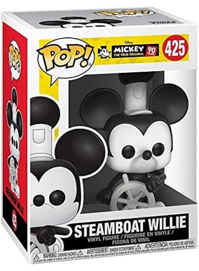 Funko POP Disney: Mickey's 90th Anniversary - Steamboat Willie Funko Pop! Vinyl Figure (Bundled with Compatible Pop Box Protector Case), Multicolor, 3.75 inches - Image 2