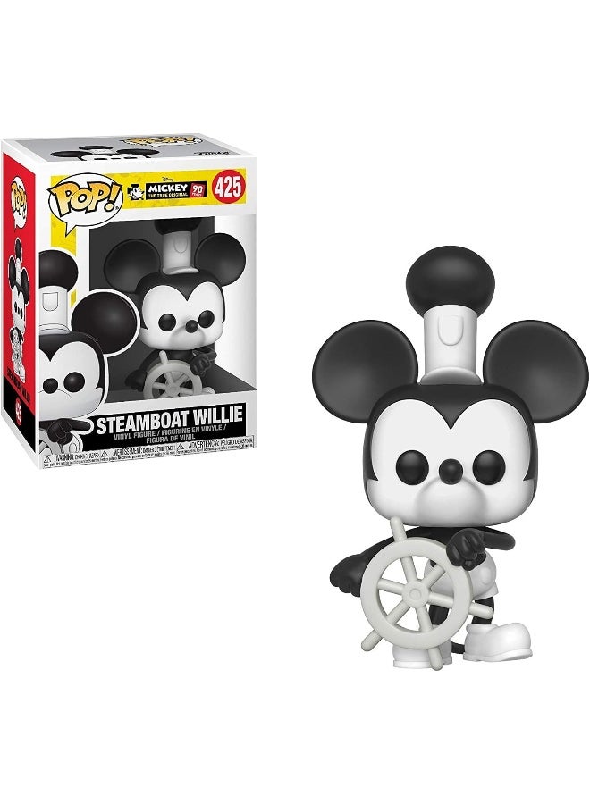 Funko POP Disney: Mickey's 90th Anniversary - Steamboat Willie Funko Pop! Vinyl Figure (Bundled with Compatible Pop Box Protector Case), Multicolor, 3.75 inches - Image 3
