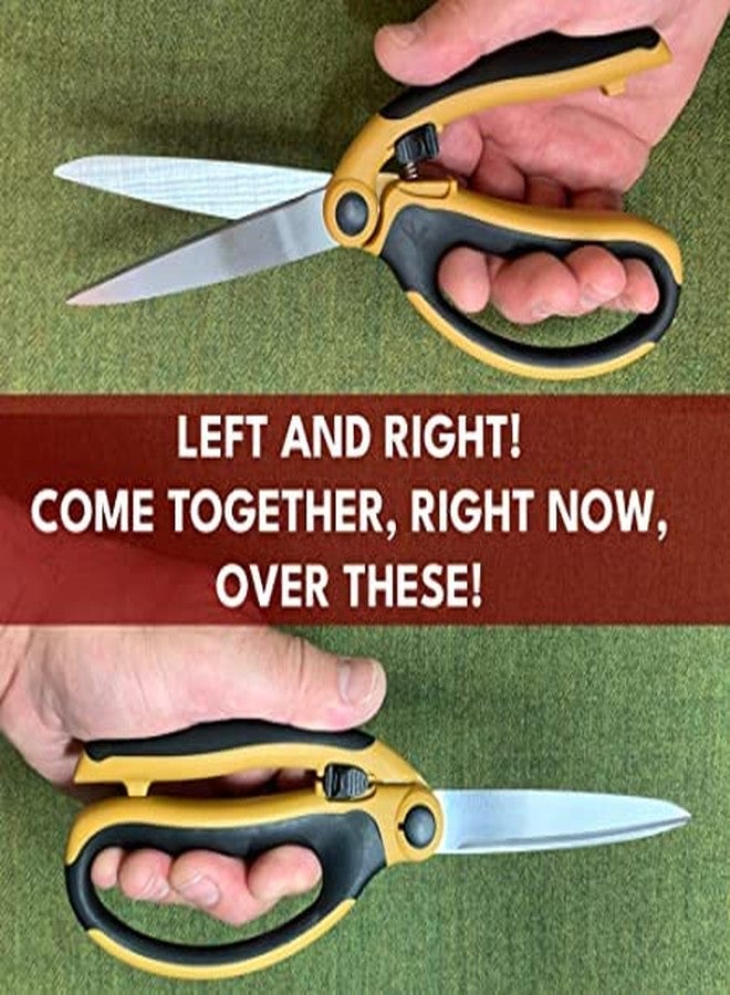 Madam Sew Spring Loaded Scissors | Premium 9.5" Fabric Shears with Precision Blades, Slide Lock, and Anti-Slip Grips | Ideal for Right or Left Hand Sewing | Heavy-Duty All-Purpose Craft Scissors - Image 4