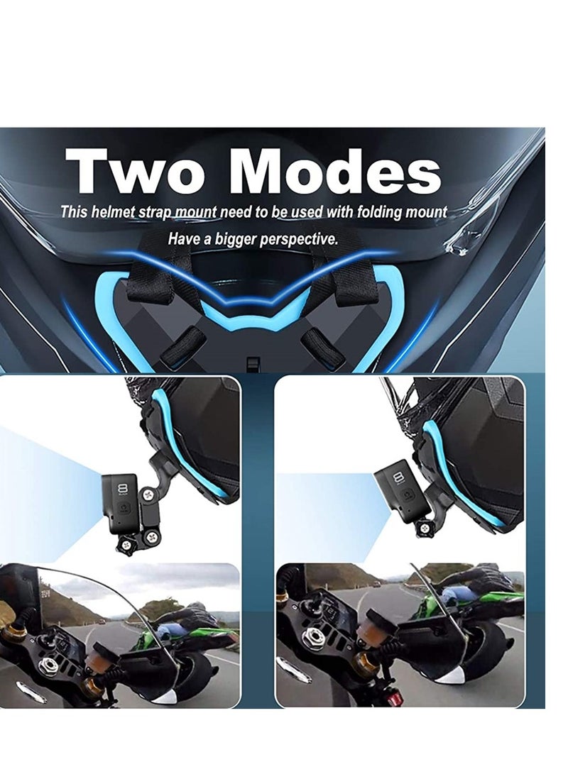 AROAQ Helmet Mount for GoPro, Motor Bike Cycle Helmet Chin Mount Strap Stand Action Camera Accessories Compatible with GoPro Hero 11 10 9 8 7 6 5 4 3 - Image 2