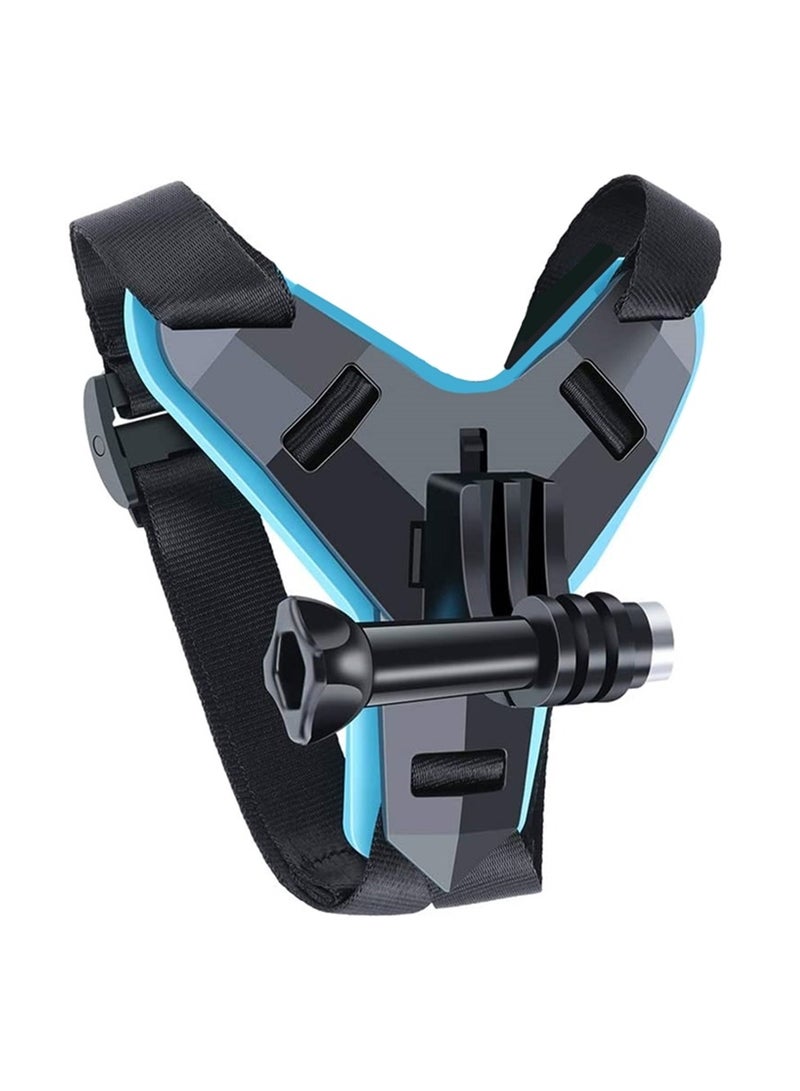 AROAQ Helmet Mount for GoPro, Motor Bike Cycle Helmet Chin Mount Strap Stand Action Camera Accessories Compatible with GoPro Hero 11 10 9 8 7 6 5 4 3 - Image 1