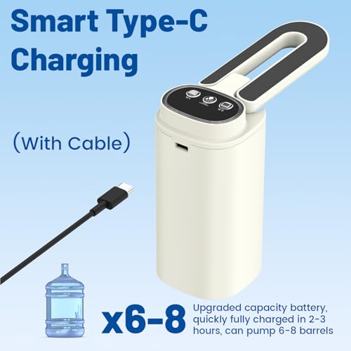 UWTLFCE Portable Water Dispenser for 5 Gallon Bottle, Water Dispenser, Electric Water Pump, Rechargeable Water Pump for 5 Gallon Jug, Collapsible - Image 5