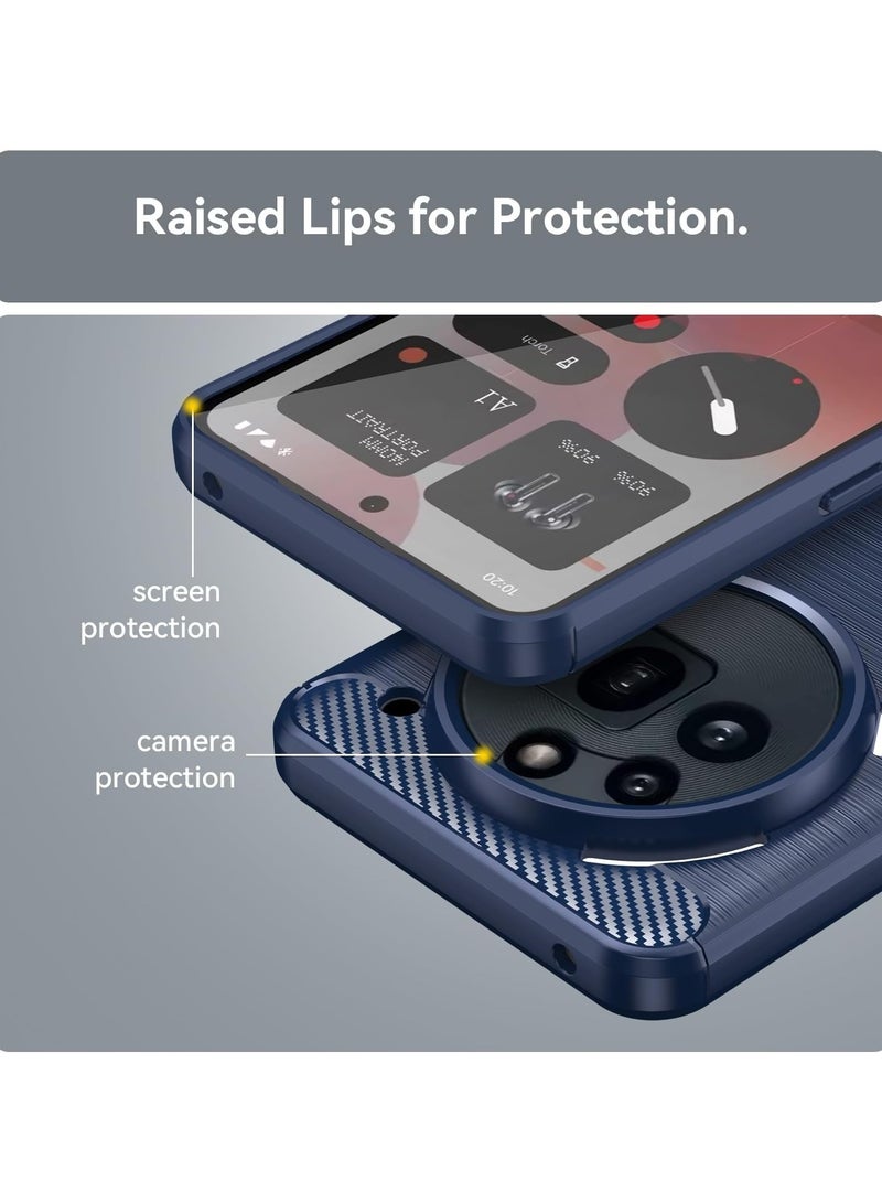 general Case compatible with Nothing Phone 3a Pro, 【scratch-resistant】 brushed texture design, soft TPU protective case, includes 【2-pack】 screen protectors - Image 5