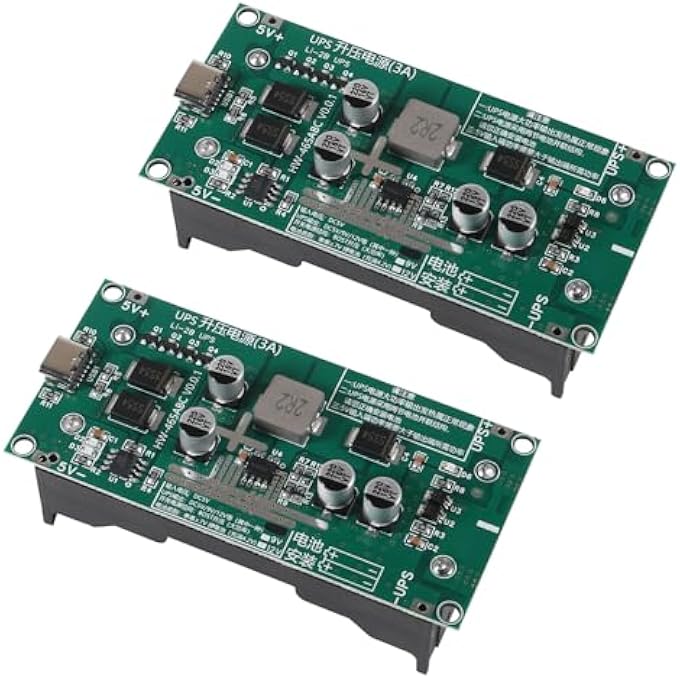 2PCS TYPE-C 15W 3A 5V FAST CHARGE UPS POWER SUPPLY 18650 LITHIUM BATTERY CHARGER MODULE DC-DC STEP UP BOOSTER CONVERTER - Image 1