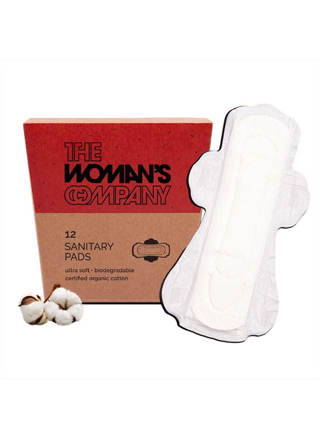 The Woman's Company Sanitary Pads for Women- Night Pad | Organic, Biodegradable, Chemical Free & Rash Proof | Napkin for Maximum Coverage & Heavy Flow | 100% Cotton Regular Pad (Pack of 12pcs) - pzsku/Z1A8AFF259210DD9656D1Z/45/_/1738306840/2e8cf8ba-2e80-4891-a6b5-f593a39d2470