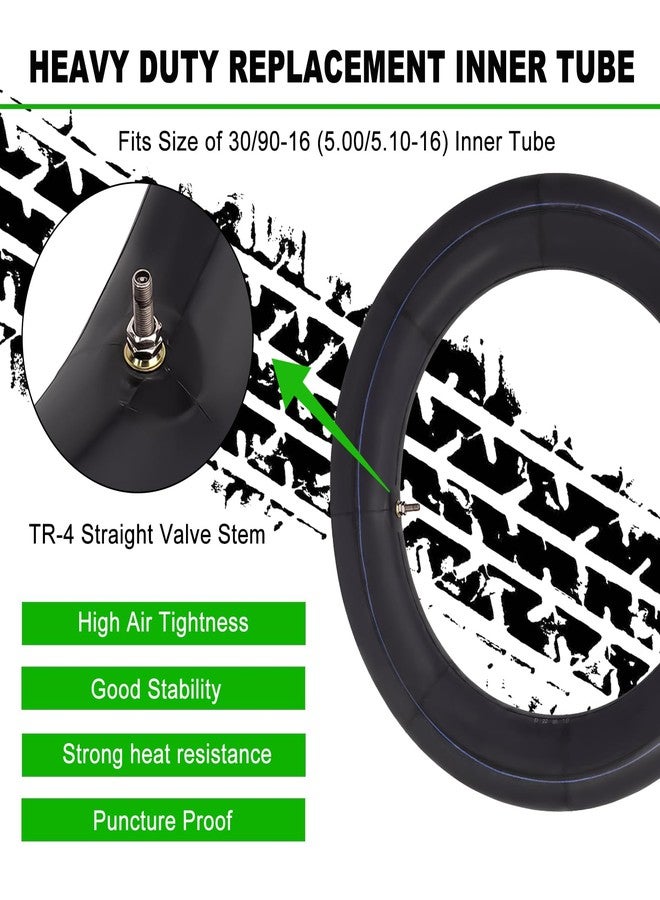 أنبوب داخلي FHSJXR 130/90-16 للدراجات النارية مقاس 5.00/5.10-16، مناسب للدراجات النارية الصغيرة للاستخدام على الطرق المعبدة والوعرة، صمام مستقيم TR4 (عبوة من قطعتين) - Image 4