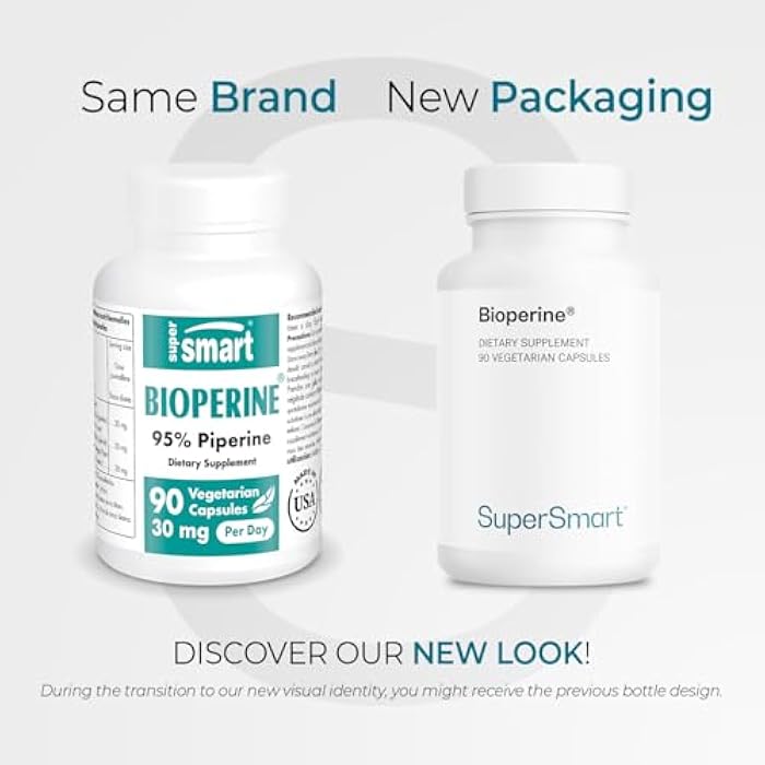 SuperSmart Bioperine 30mg per Day (95% Piperine) - Black Pepper Extract Supplement - Absorption Enhancer - Digestive Enzymes Support | Non-GMO & Gluten Free - 90 Vegetarian Capsules - Image 2