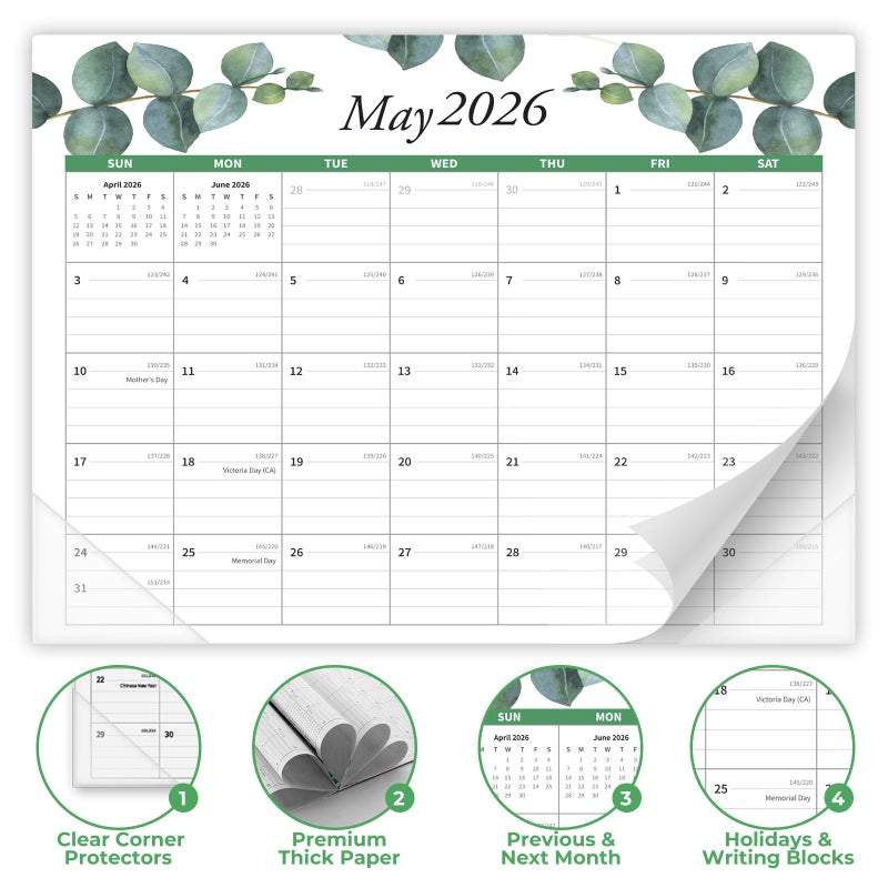 Telihao 2026 Calendar, Magnetic Calendar for Refrigerator, Runs from January 2026 to June 2027, Fridge Calendars for School, Office & Home Planning and Organizing,15"x12" - Image 3