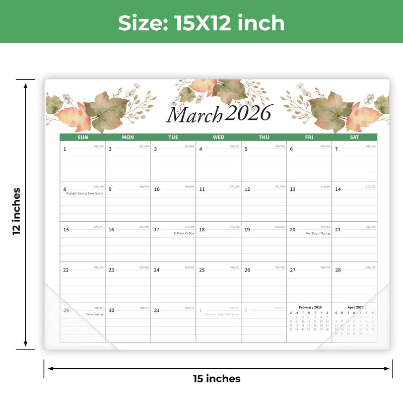 Telihao 2026 Calendar, Magnetic Calendar for Refrigerator, Runs from January 2026 to June 2027, Fridge Calendars for School, Office & Home Planning and Organizing,15"x12" - Image 2
