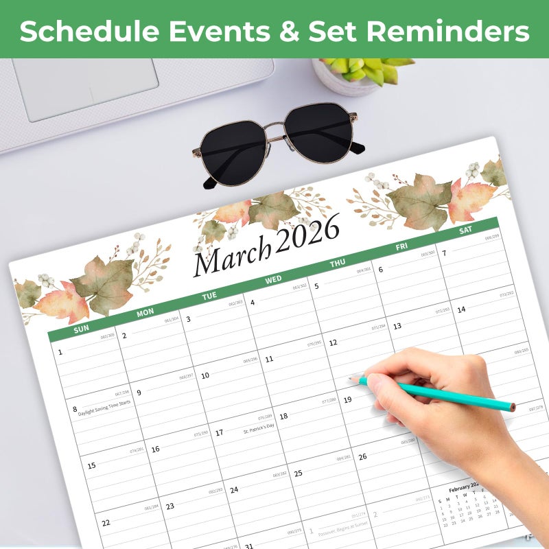 Telihao 2026 Calendar, Magnetic Calendar for Refrigerator, Runs from January 2026 to June 2027, Fridge Calendars for School, Office & Home Planning and Organizing,15"x12" - Image 5