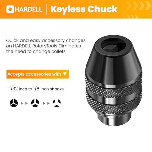 HARDELL Cordless Rotary Tool 3.7V with Universal Chuck, 5-Speed Mini Rotary Tool Kit with 71 Accessories, USB Charging, Multi-Purpose DIY Craft Tool for Sanding, Polishing, Drilling, Engraving(Orange) - Image 3
