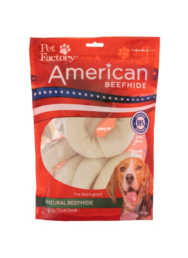 Pet Factory American Beefhide 3-4" Donuts Dog Chew Treats - Natural Flavor, 8 Count/1 Pack - pzsku/Z1A8B2CB22B8240AA6C29Z/45/_/1737031871/1ffb8f3e-d538-4397-8f75-86d80bf19b2c