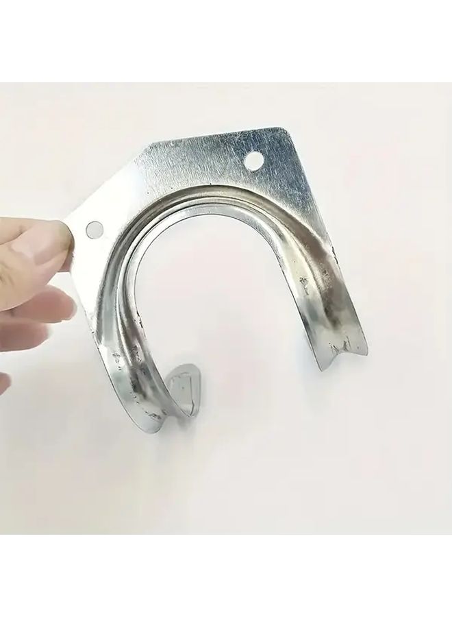 Silvery 12Pcs Heavy Duty Metal Wall Mounted Tool Rack With Hooks - Image 5