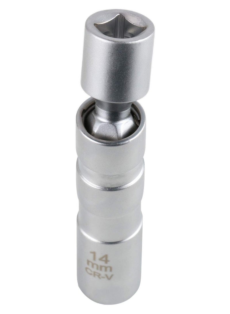 Generic 14mm&16mm （9/16"&5/8"） Magnetic Swivel Spark Plug Socket,Thin Wall 12 Points 3/8" Drive Spark Plug Socket,Car Tools,Magnetic Rotating,360-Degree Swivel,Suitable for Most Motorcycle,Car,SUV  - Image 4