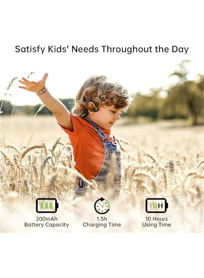 IFECCO Kids Wireless Headphones - Kids Bluetooth Air Conduction Open Ear Headphones with Mic,Ultra-Light,IPX5 Waterproof and Safer for Children Wireless Headphones,Perfect for School Travel Gifts  - Image 4