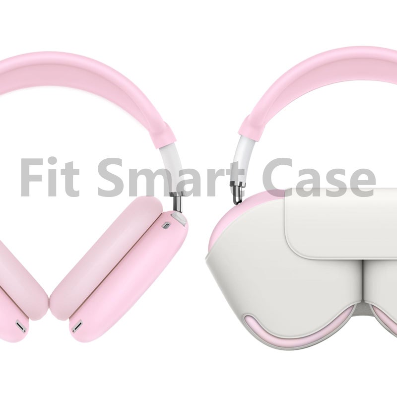 Polislime Silicone Case Cover for AirPods Max, Ear Pad Case Cover/Ear Cups Cover/Headband Cover for AirPod Max Headphones, Accessories Soft Silicone Protector for Apple AirPods Max New USB-C (2024) (Pink) - Image 5