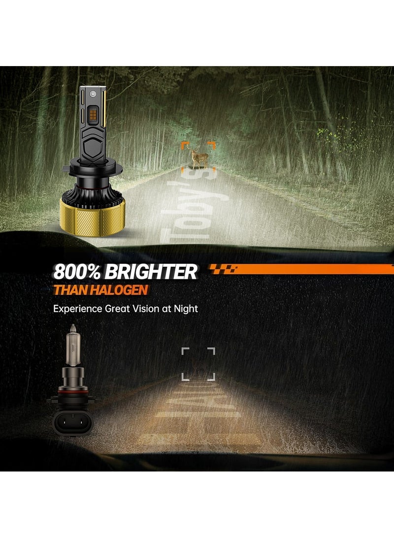 توبيز EC-100 قطعتان H11  بقدرة 200 واط – كشافات LED فائقة السطوع بقوة 20,000 لومن مع شعاع مزدوج، كن-باص ذكي، أنابيب نحاسية، ورقاقة CSP لأداء قوي في جميع الظروف الجوية - Image 4