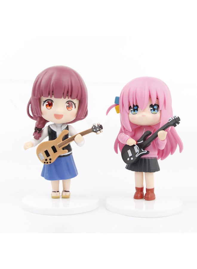 6 Lonely Rock Band Bocchi The Rock Goto Solo Doll Ornaments Gashapon Machine Doll Cake-Colour:6 Types Of Lonely Rock 10cm0.35kg  - Image 3