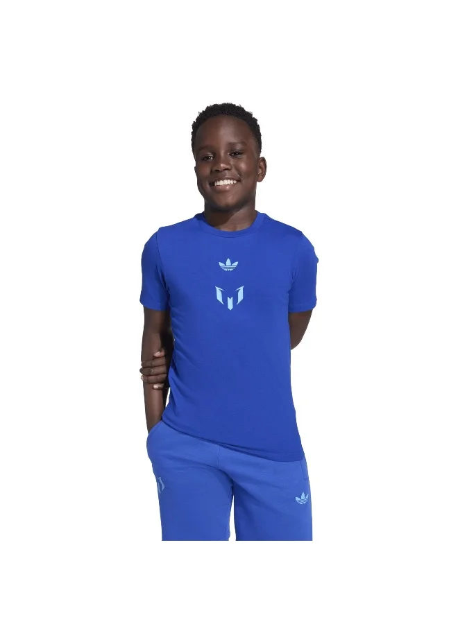 Adidas Adidas Messi Tee Blue T-Shirt (Short Sleeve) T-Shirts For Kids