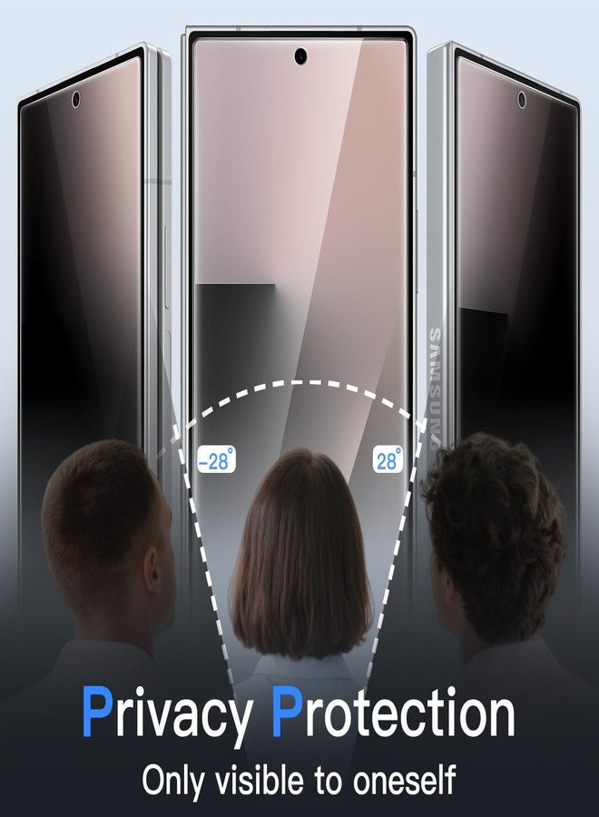 جي تيك واقي شاشة أمامي للخصوصية من JETech لهاتف سامسونج جالاكسي زد فولد 7 (إصدار 2025)، فيلم زجاجي مقوى مضاد للتجسس مع أداة تركيب سهلة، متوافق مع أغلفة الحماية، عبوة من قطعتين - Image 3