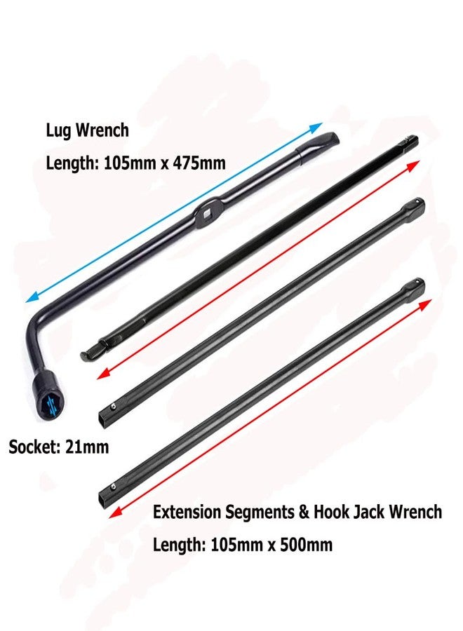 دي آر. روك طقم أدوات بديل للإطار الاحتياطي من دكتور روك، يتضمن مقبض رافعة الإطار الاحتياطي ومفتاح ربط صواميل العجلات، متوافق مع سيارات فورد F-250 سوبر ديوتي، F-350 سوبر ديوتي، F-450 سوبر ديوتي، وF-550 سوبر ديوتي موديلات 2008 إلى 2016 - Image 2