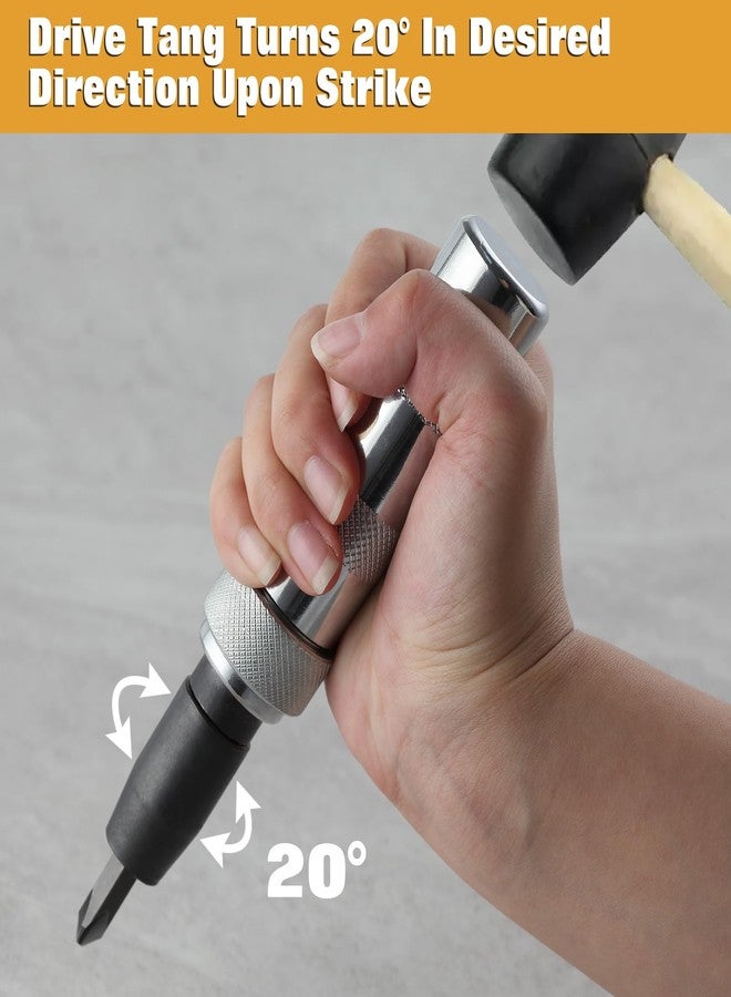 مجموعة مفكات براغي يدوية LEONTOOL مقاس 3/8 بوصة، أداة استخراج مفكات براغي يدوية قابلة للعكس، مع رؤوس مفكات براغي مشقوقة وفيليبس، لربط المثبتات/الصدئة - Image 3