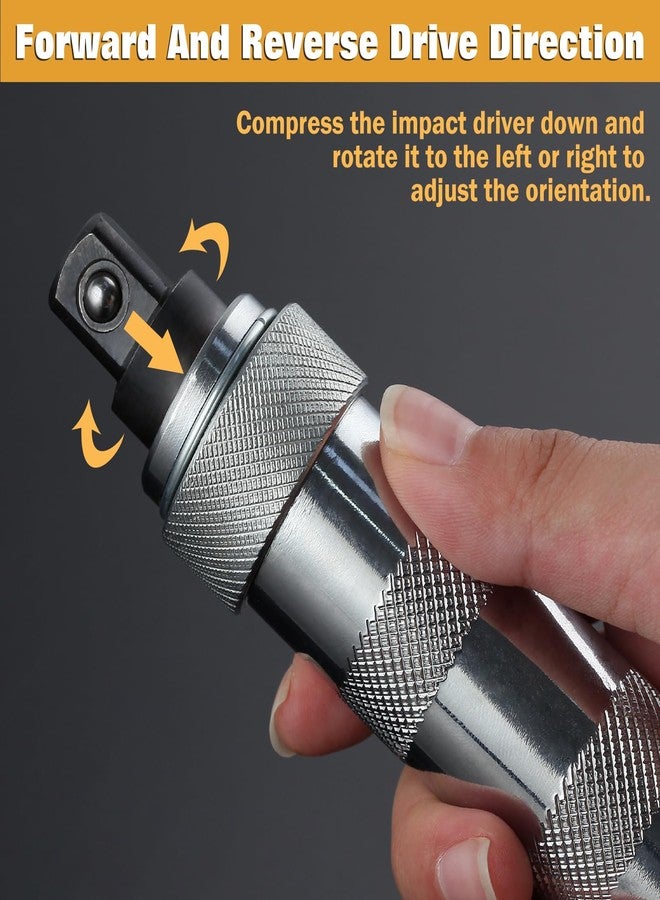 مجموعة مفكات براغي يدوية LEONTOOL مقاس 3/8 بوصة، أداة استخراج مفكات براغي يدوية قابلة للعكس، مع رؤوس مفكات براغي مشقوقة وفيليبس، لربط المثبتات/الصدئة - Image 2