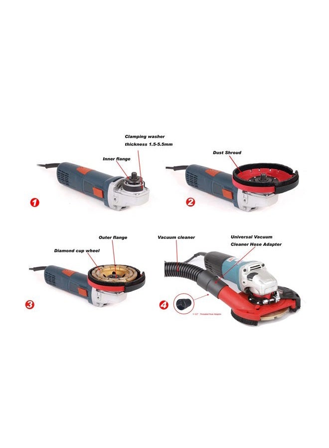 Aidelife Expert Surface Grinding,Dust Shroud for Angle Grinders 115mm/125mm - Image 3