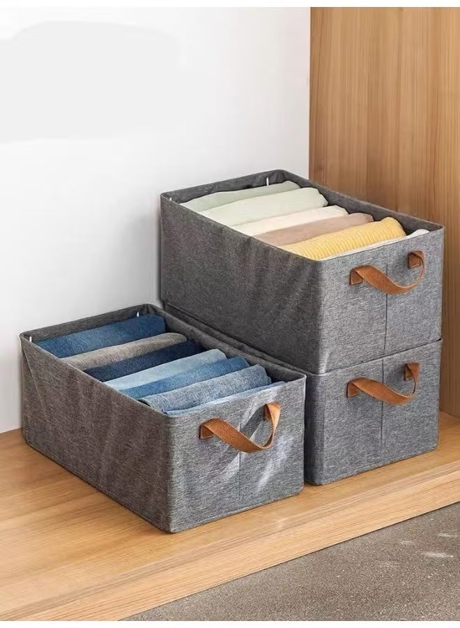 (3 pieces) of foldable Oxford storage box for organizing clothes, towels and furnishings, size 44*30*20 cm (color may vary) - Image 2