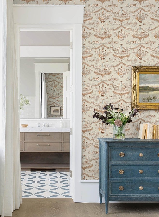 NuWallpaper x Rachel Antonoff Orange Worst in Show Peel and Stick Wallpaper, RAS6259 - Image 4