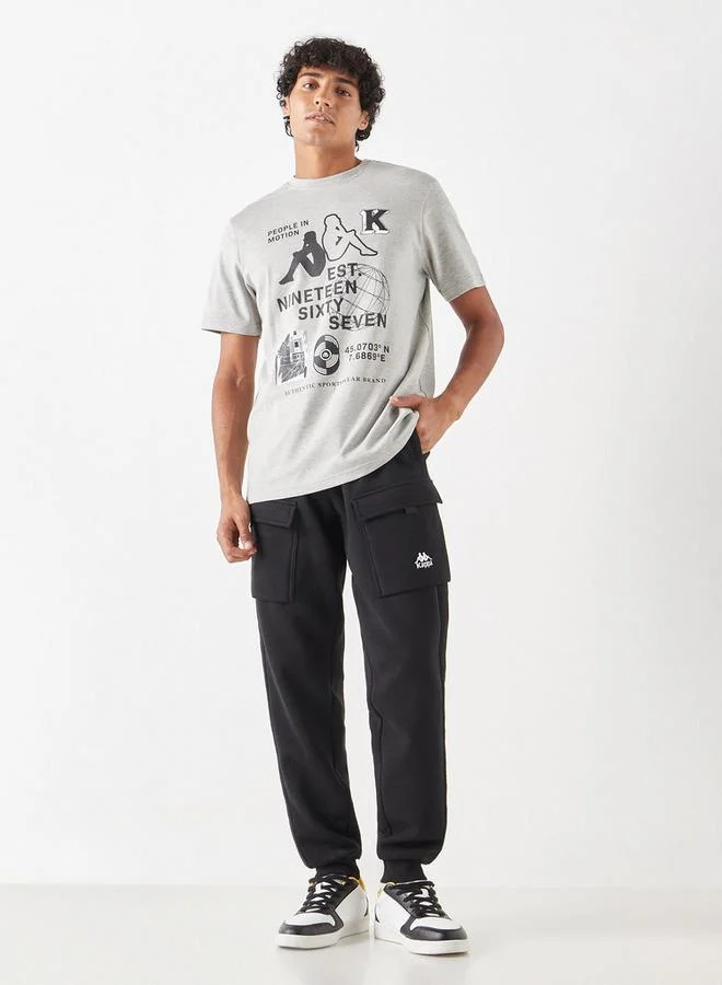 كابا تيشيرت بأكمام قصيرة وطبعات جرافيك من كابا