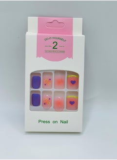 Generic Elegant Artificial Nails - 12 Pieces with Double-Sided Adhesive  for a Perfect Look  - Image 2