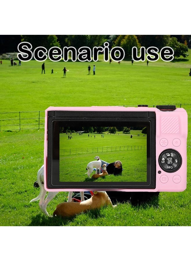 جراب سيليكون G7XIII، جراب سيليكون ناعم لكاميرا كانون باور شوت G7X مارك III الرقمية، ملحقات G7X مارك III مع غطاء عدسة قابل للفصل (وردي) - Image 3