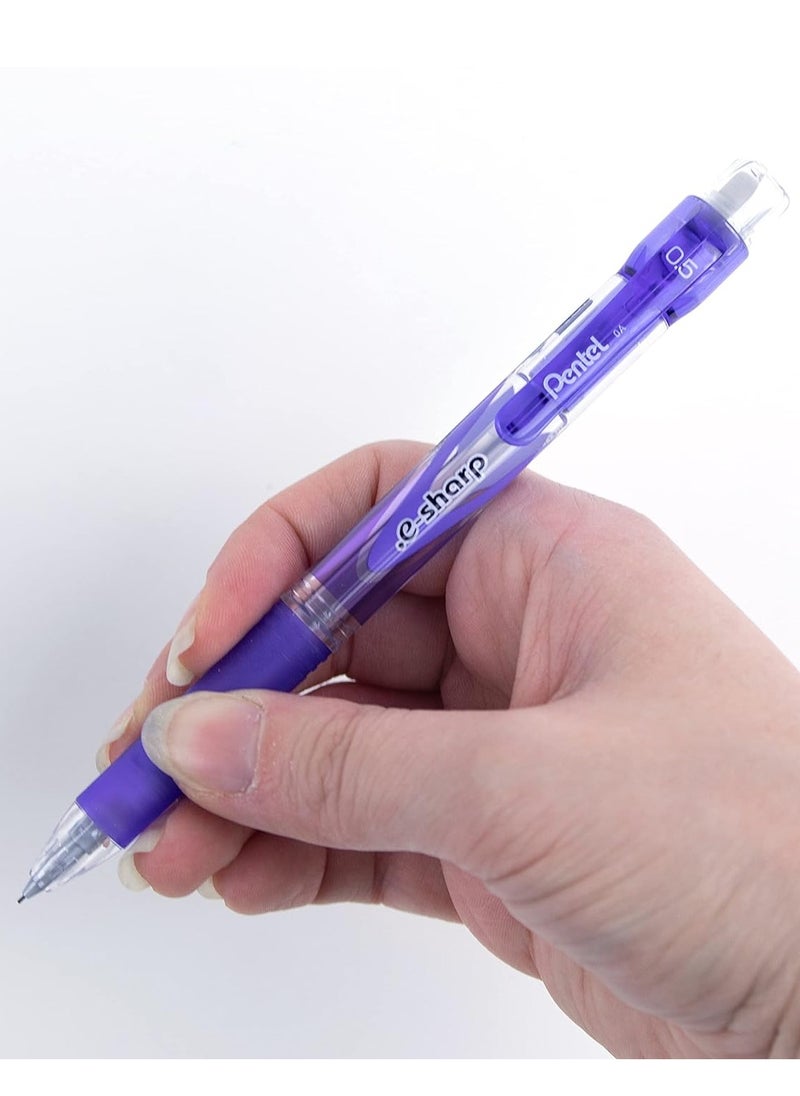 Pentel أقلام رصاص ميكانيكية برأس 0.5 مم مع ممحاة وحزمة من الرصاص  - Image 2